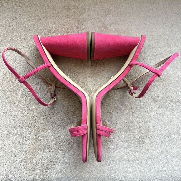 Sam Edelman Kit Dahlia Pink Strappy Sandal Women’s 11 Block Heel Barbie Wicked - Picture 6 of 16